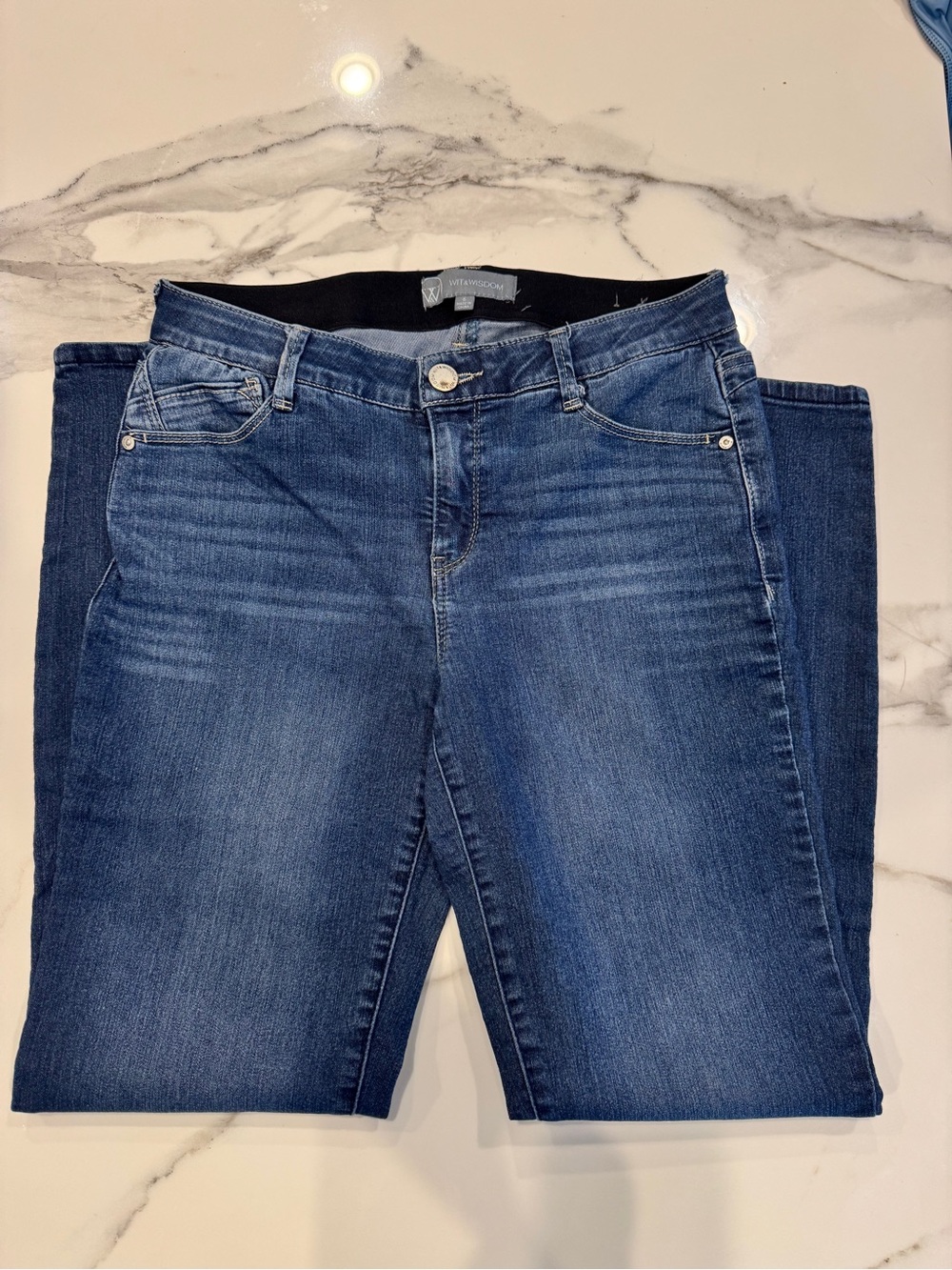Wit & Wisdom Women's AB-SOLUTION Mid Rise Straight Jeans indigo 6